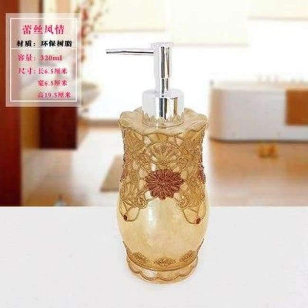 Planet Gates 5 1 Pcs Resin Soap Shampoo Dispenser Bathroom body Liquid Lotion Pump Action Bottle Holder Kitchen Bath Room Products 350ML