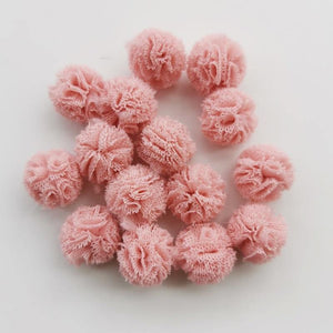Planet Gates 5 100pcs/lot 15mm 10colors Mesh Flower Ball For Sewing On Scarf Shoes Hats Fur DIY Crafts Hair Clip Accessories