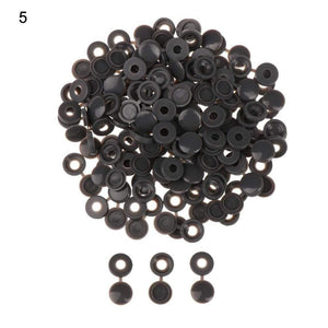 100Pcs Practical Hinged Plastic Screw Fold Snap Protective Cap Button Nuts Cover Bolts Protect Furniture Exterior Decor Hardware