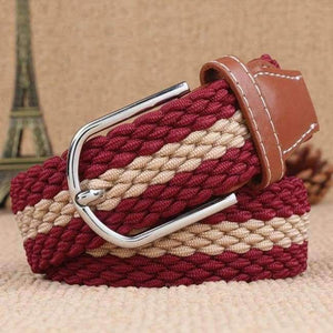 Planet Gates 5 / 105cm Width 3.3cm Unisex Elastic Belts Men&Women High Quality Pin Buckle Canvas Belts Casual Straps Waistband Fashion Knitted Belts