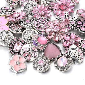 Planet Gates 5 10pcs/lot 18mm Snap Jewelry Mix Many Styles 18mm Metal Snap buttons Gold Rose Gold Buttons Rhinestone Snaps Jewelry