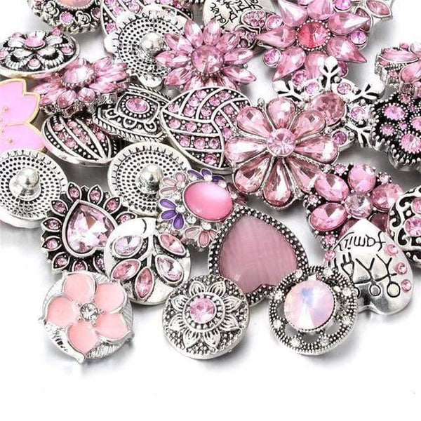 Planet Gates 5 10pcs/lot 18mm Snap Jewelry Mix Many Styles 18mm Metal Snap buttons Gold Rose Gold Buttons Rhinestone Snaps Jewelry