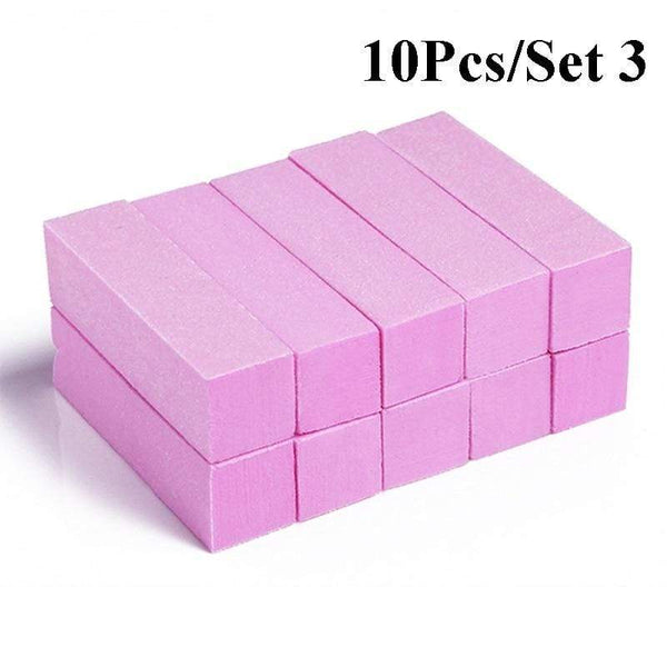 Planet Gates 5/10Pcs Nail Buffers Files Set Sponge Sanding Block Grinding Polishing Manicuring Pedicure Professional Nail Art Tools