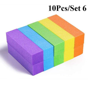 Planet Gates 5/10Pcs Nail Buffers Files Set Sponge Sanding Block Grinding Polishing Manicuring Pedicure Professional Nail Art Tools