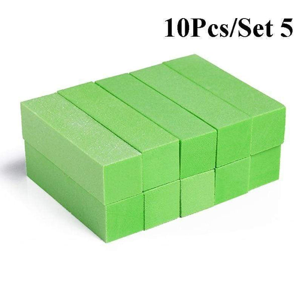 Planet Gates 5/10Pcs Nail Buffers Files Set Sponge Sanding Block Grinding Polishing Manicuring Pedicure Professional Nail Art Tools