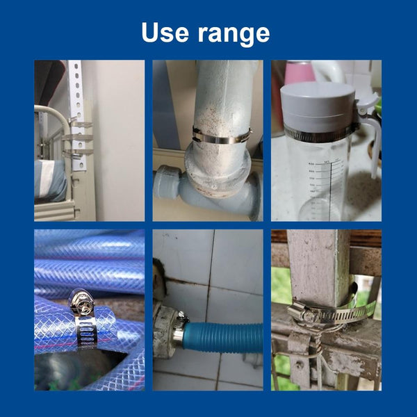 Planet Gates 5/10pcs worm gear hose clamp adjustable 6-63mm key clamp hose clip for water pipe plumbing automotive mechanical