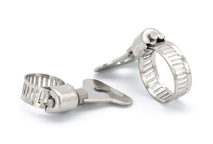 Planet Gates 5/10pcs worm gear hose clamp adjustable 6-63mm key clamp hose clip for water pipe plumbing automotive mechanical