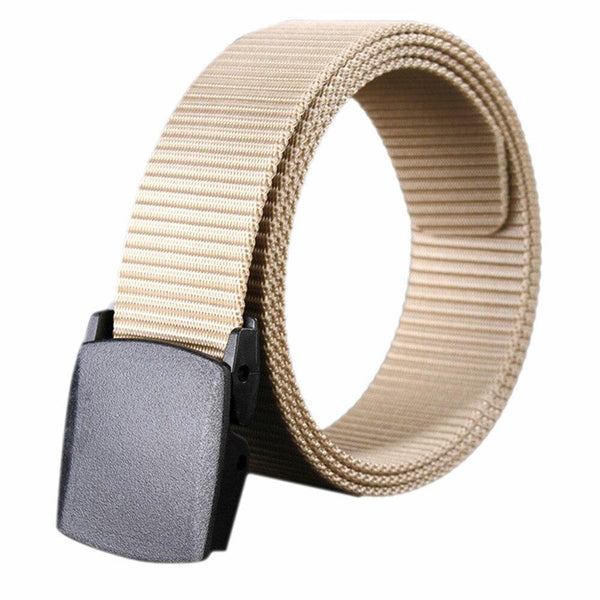 Wild-Men-Canvas Belt Hypoallergenic Metal Plastic-Automatic-Buckle High Quality Solid Size(Length X Width):110 X 3.2cm 30H