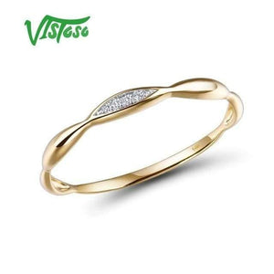 Planet Gates 5 / 14K Yellow Gold Gold Rings For Women Genuine 14K Yellow/White Gold Ring Shiny Diamond Promise Engagement Rings Anniversary Fine Jewelry