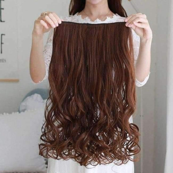 Planet Gates #5 / 18inches Long Wavy 5 Clip In Hair Extensions Heat Resistant Natural Synthetic Fake Hairpieces False Hair Various sizes