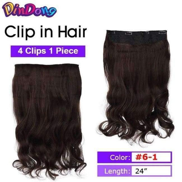 Planet Gates #5 / 24inches Synthetic Fish Line Hair Wavy Clip in Hair Extensions 3/4 Half Wig 3 Styles Available Premium Heat Resistant Hair