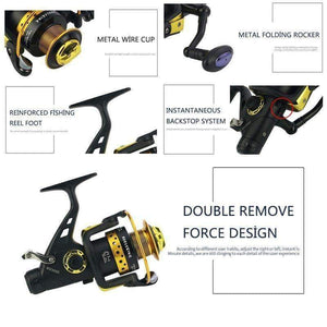 Planet Gates 5.5:1 14 ball bearing 1000-10000 Fishing Reels carp salt water surf spinning Reel Feeder molinete Casting High Speed