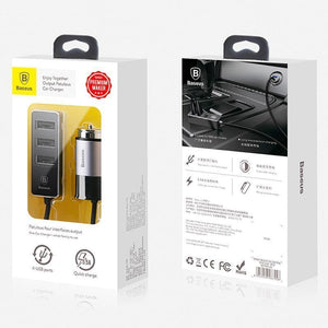 Planet Gates 5.5A 4 Ports USB Car Charger Multiple Expander Car-charger Adapter Fast Charge Mobile Phone Charger For iPhone x Samsung