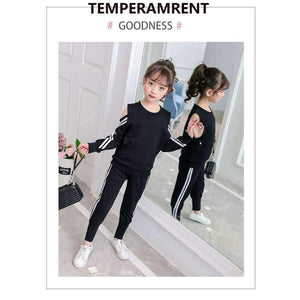 Planet Gates 5 6 7 8 9 10 11 12 13 Years Spring Clothes Set For Girls Teenagers 2018 Shirt + Pant 2pcs Children Clothing Set Meisjes Kleding