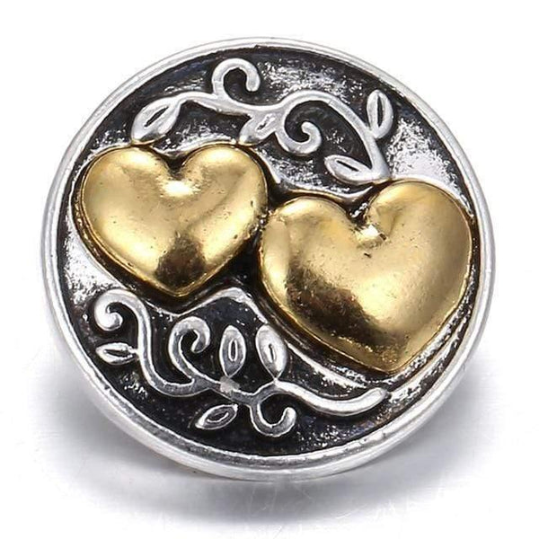 Planet Gates 5 6pcs/lot New Snaps Jewelry High Quality Love Heart  18mm Metal Snap Buttons DIY Charms Button Jewerly