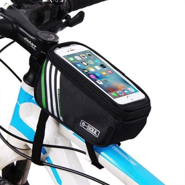 Planet Gates 6.2Inch/5.7Inch Waterproof Bicycle Tube Frame Bag Cycling Pouch Touch Screen Phone Holder Bicycle Saddle Bag 3 Colors