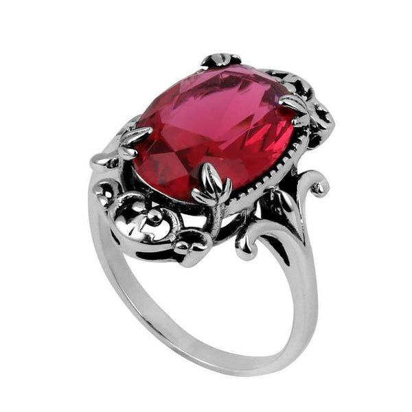 Planet Gates 5 925 Jewelry Fashion Vintage Vitoria Women Red Ruby Rings Genuine 925 Sterling Silver Free Shipping