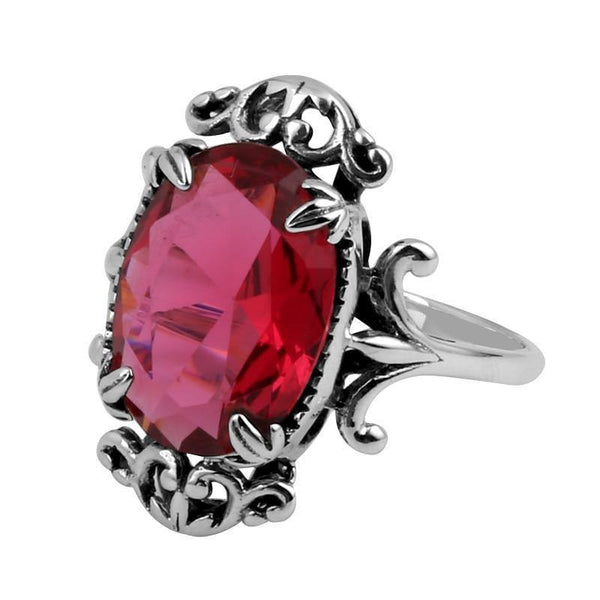 Planet Gates 5 925 Jewelry Fashion Vintage Vitoria Women Red Ruby Rings Genuine 925 Sterling Silver Free Shipping