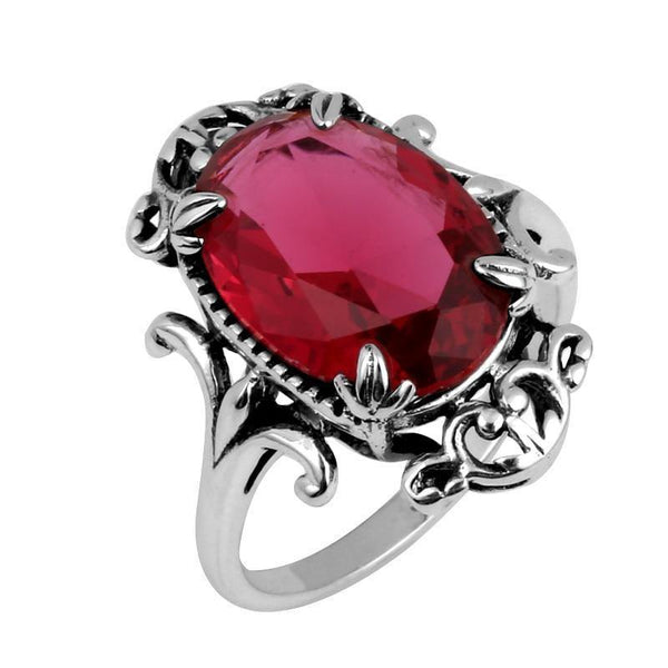 Planet Gates 5 925 Jewelry Fashion Vintage Vitoria Women Red Ruby Rings Genuine 925 Sterling Silver Free Shipping