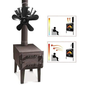 1pcs 4/5 Blades Fireplace Fan Low Noise Wall Mounted Stove Thermal Heat Hanging Log Burning Log Wood Burner Eco Friendly Quiet