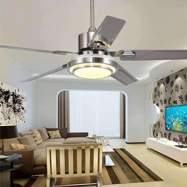 Planet Gates 5 Blades Indoor Ceiling Fan light with remote control Brushed Nickel Ceiling Fan 42 48 52 inch