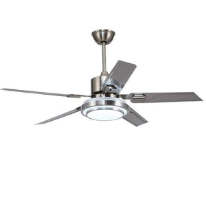 Planet Gates 5 Blades Indoor Ceiling Fan light with remote control Brushed Nickel Ceiling Fan 42 48 52 inch