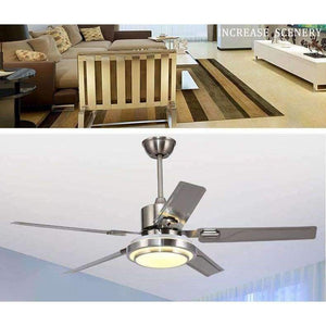 Planet Gates 5 Blades Indoor Ceiling Fan light with remote control Brushed Nickel Ceiling Fan 42 48 52 inch