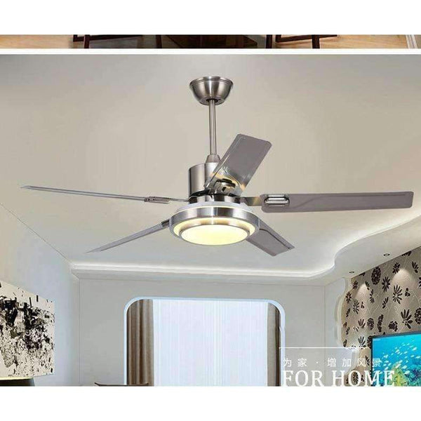 Planet Gates 5 Blades Indoor Ceiling Fan light with remote control Brushed Nickel Ceiling Fan 42 48 52 inch
