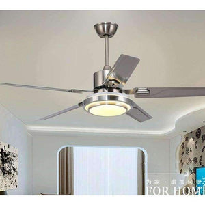 Planet Gates 5 Blades Indoor Ceiling Fan light with remote control Brushed Nickel Ceiling Fan 42 48 52 inch