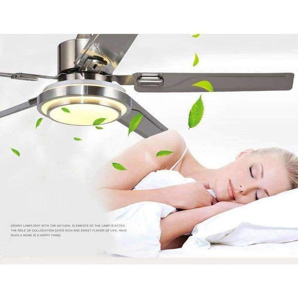 Planet Gates 5 Blades Indoor Ceiling Fan light with remote control Brushed Nickel Ceiling Fan 42 48 52 inch