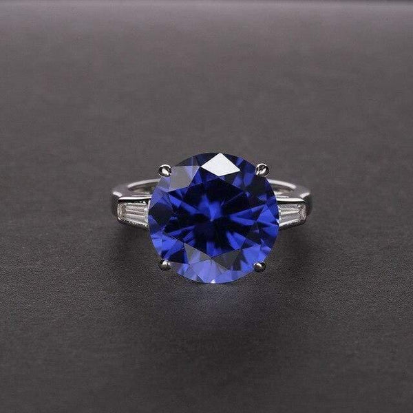 Planet Gates 5 / Blue 925 Sterling Silver Citrine Gemstone Birthstone Wedding Engagement Diamonds Ring Fine Jewelry Wholesale