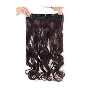 Planet Gates 5 clips in hair extension pony tail blonde extensions wavy heat resistant long clip synthetic hairpiece one piece WoodFestival