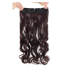 Planet Gates 5 clips in hair extension pony tail blonde extensions wavy heat resistant long clip synthetic hairpiece one piece WoodFestival