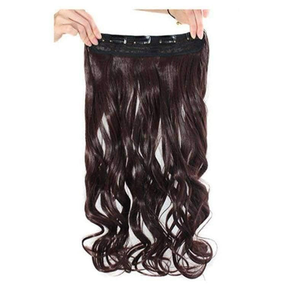 Planet Gates 5 clips in hair extension pony tail blonde extensions wavy heat resistant long clip synthetic hairpiece one piece WoodFestival