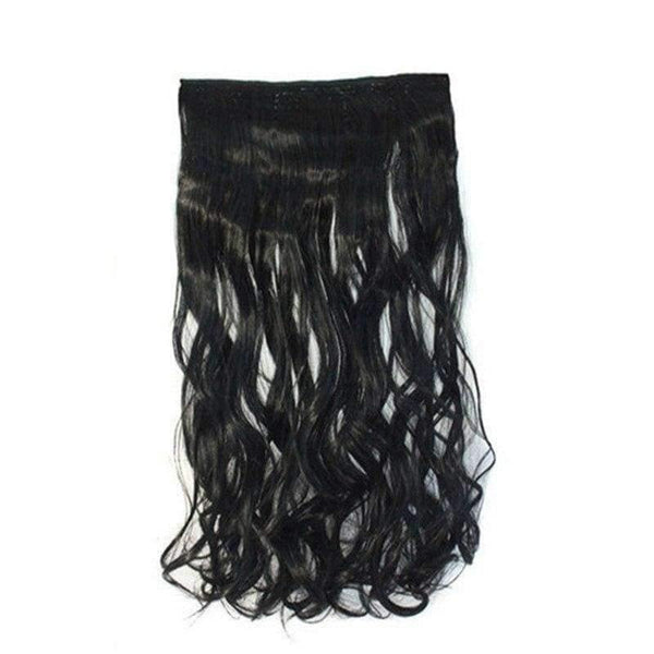 Planet Gates 5 clips in hair extension pony tail blonde extensions wavy heat resistant long clip synthetic hairpiece one piece WoodFestival