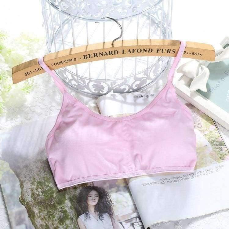 Planet Gates 5 COLORS / 12 5pcs/lot Child Cotton Bra For Young Girls Kids Teenage Underwear Wireless Small Training Puberty Bras Undergarment Clothes