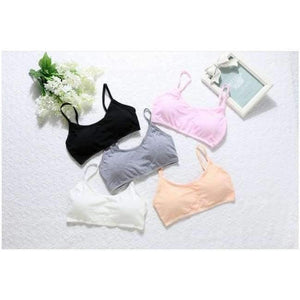 Planet Gates 5 COLORS / 12 5pcs/lot Child Cotton Bra For Young Girls Kids Teenage Underwear Wireless Small Training Puberty Bras Undergarment Clothes