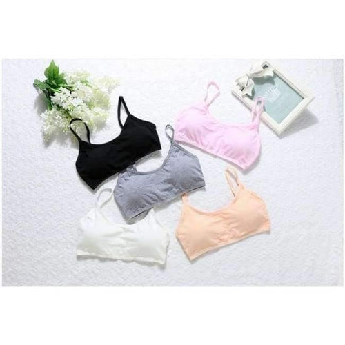 Planet Gates 5 COLORS / 12 5pcs/lot Child Cotton Bra For Young Girls Kids Teenage Underwear Wireless Small Training Puberty Bras Undergarment Clothes