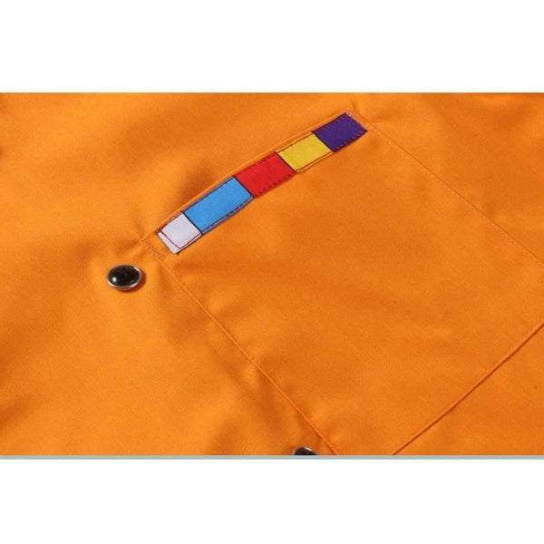 Planet Gates 5 Colors Hot Sale Unisex Kitchen Chef Uniforms Short Sleeve Breathable Double Breasted Jackets Food Services Cooking Shirt Apron