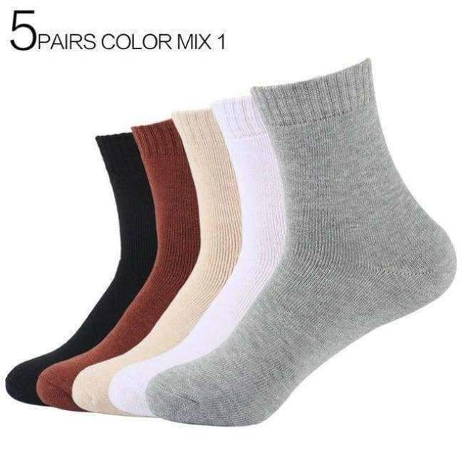 Planet Gates 5Pairs Balck / China / EUR 36-42 5Pairs/Lot Eur36-42 Women Winter Thicken Terry Cotton Socks Female Towel Warm Socks