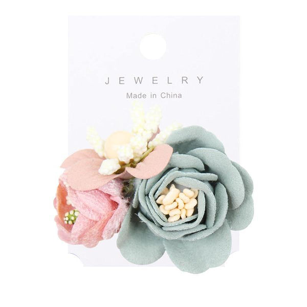 Fashion Artificial Flower Hair Clips for Women Girls Wedding Party Hair Barrettes Handmade Hair Accessories