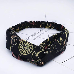 Fashion Floral Print Knot Women Headband Vintage Hairband Girls Headwear Leopard Headband  Hair Accessories