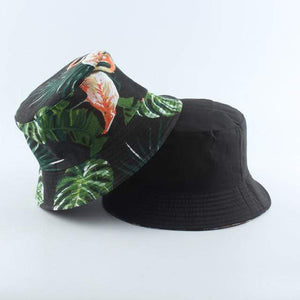 Planet Gates 5 Fashion Summer Coconut Tree Flower Printed Fisherman Caps Panama Bucket Hat Reversible Gorro Pescador Men Women