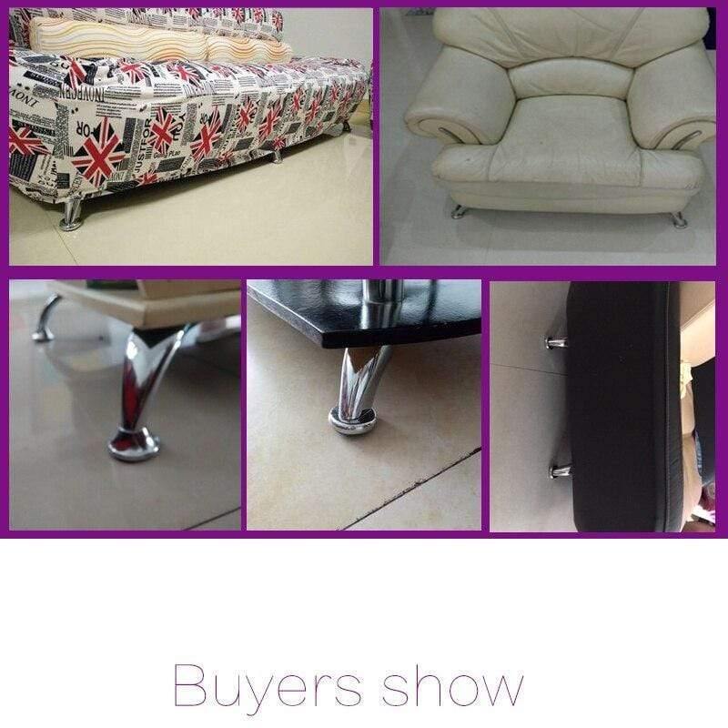 5" Heavy Duty Furniture Support Feet Thicken Steel Legs For Chairs TV Cabinet Wardrobe Sofa Bed Feet Mat Hardware Accessories