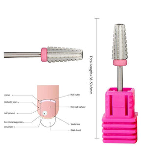 Planet Gates 5 IN 1 Two-way Carbide Nail Drill Bits Manicure Pedicure Machine Milling Cutter Nail Files Remove Gel Polish Nail Art Tools