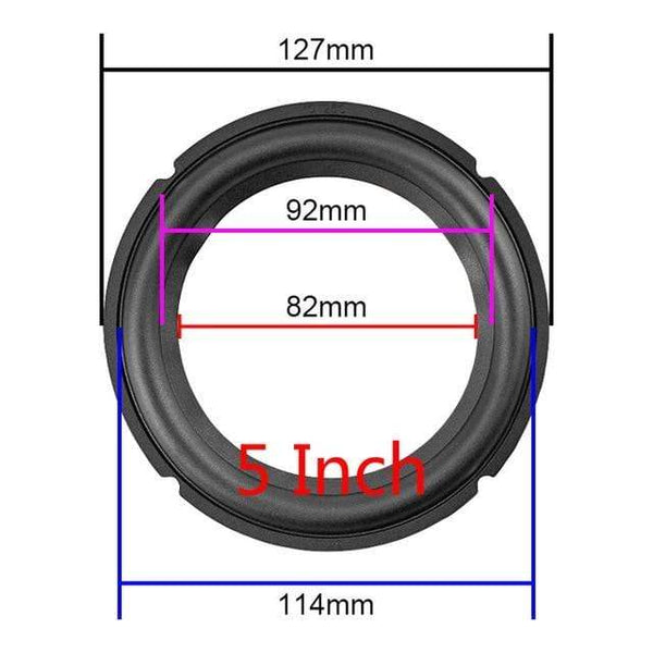 Planet Gates 5 Inch GHXAMP Speaker Rubber Edge 4 Inch 5Inch 6.5 Inch 8 Inch Notch Surround Fold Ring Repair Audio Speaker Rubber Suspension Part DIY