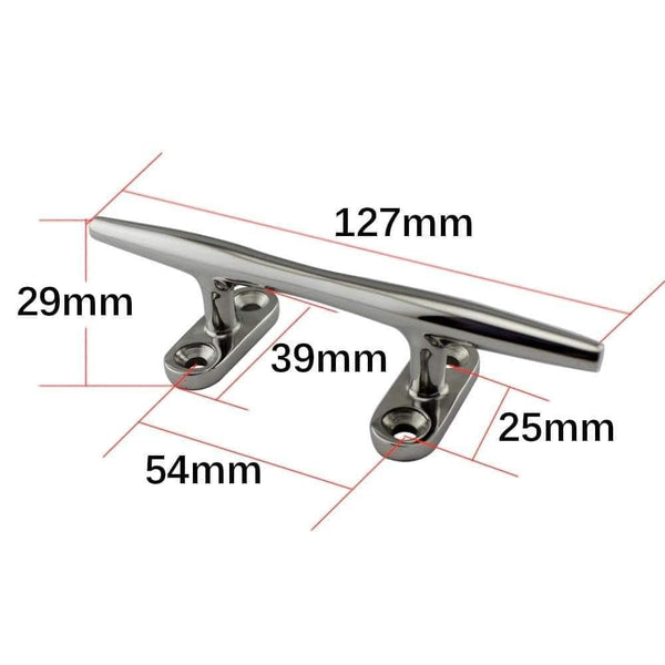 Planet Gates 5 Inch High Quality 316 Stainless Steel Marine Boat Hollow Base Cleat Heavy Duty Boat Hollow Base Cleats for Marine Yacht Boat