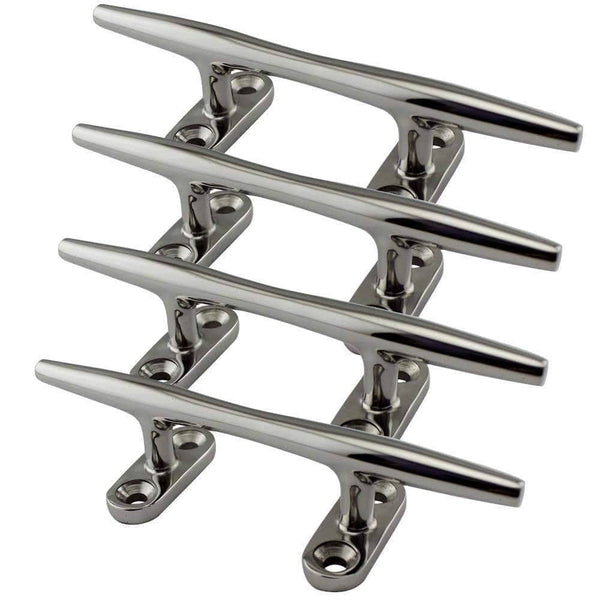 Planet Gates 5 Inch High Quality 316 Stainless Steel Marine Boat Hollow Base Cleat Heavy Duty Boat Hollow Base Cleats for Marine Yacht Boat