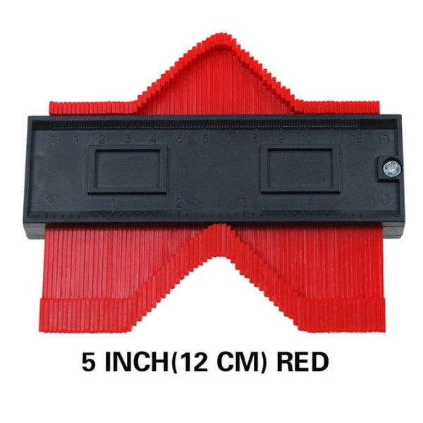 Planet Gates 5 Inch Red Profile Contour Gauge line Copier Ruler Cutting template Construction Woodworking Measuring instrument ceramic Tiling tiles tool