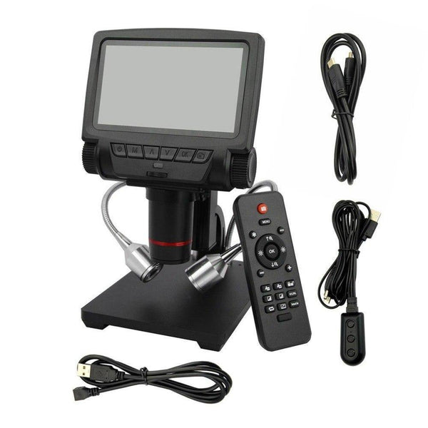 Planet Gates 5 Inch Screen Digital Microscope Metal Stand HDMI Microscope for Mobile Phone Repair Soldering Tools